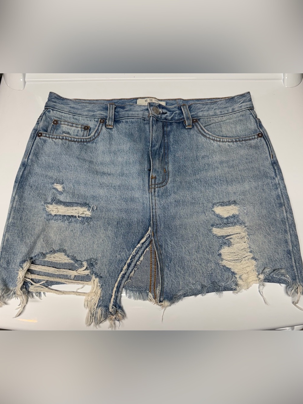 We the Free mini Jean skirt